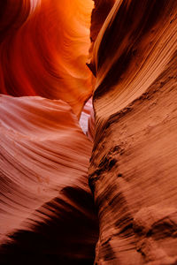 Low angle view of rock formation