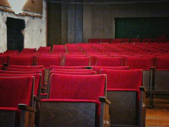 Empty chairs in room