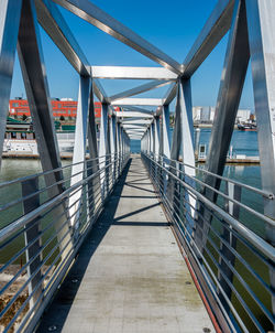 Bridge against sky in city