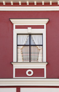 Low angle view of window on building