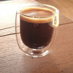 Close-up of coffee on table