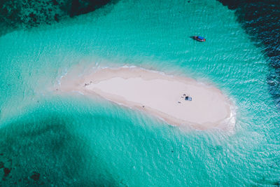 High angle view of beach