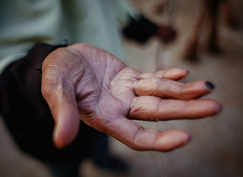 Close-up of human hand