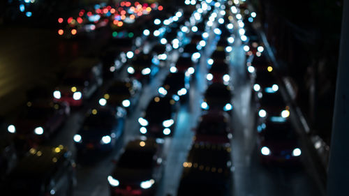 Defocused lights at night