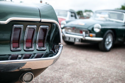 Close-up of vintage car