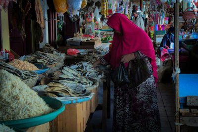 Side view of a market stall for sale