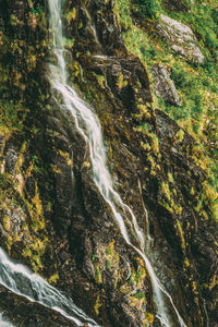 Scenic view of waterfall