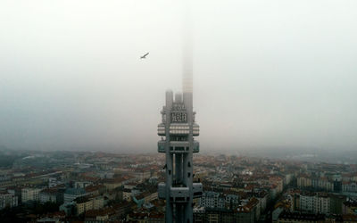 Aerial view of buildings in city