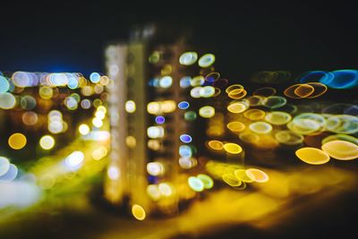 Defocused lights at night