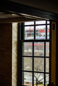 Close-up of window in house