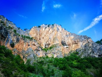 Rock formations on mountain