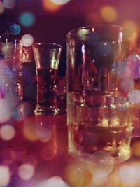 Close-up of wine glasses