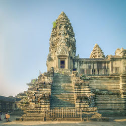 Temple against clear sky