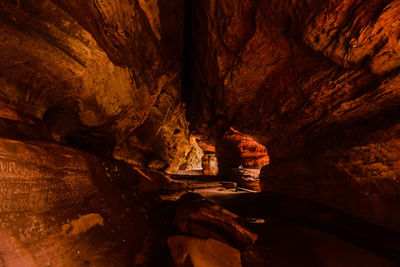 Rock formations in cave