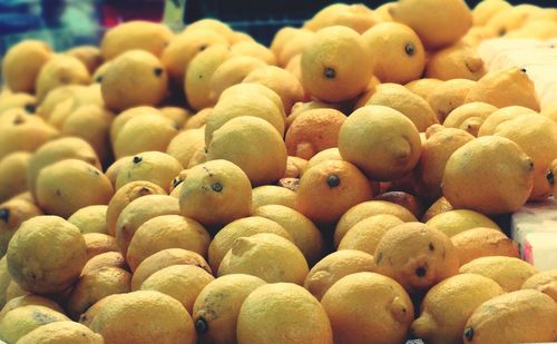 Full frame shot of fruits for sale in market