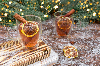 Close-up of drink on table