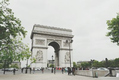 Low angle view of monument against sky