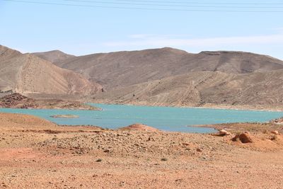 Scenic view of desert against sky