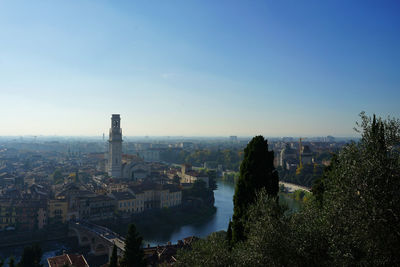 High angle view of cityscape