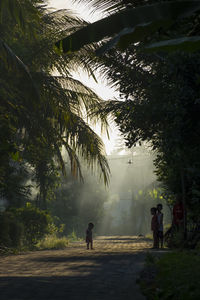 Children playing on road