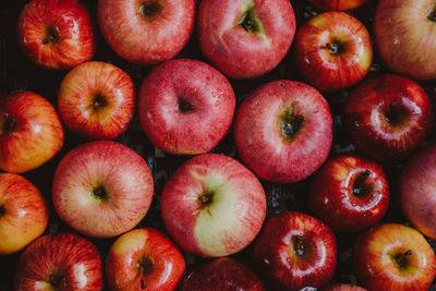 Full frame shot of apples in market