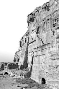 View of rock formations against sky