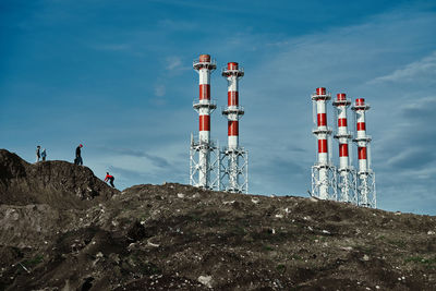 Low angle view of tower against sky