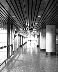 Interior of empty corridor