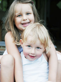 Portrait of two happy sisters