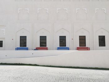 White building with windows