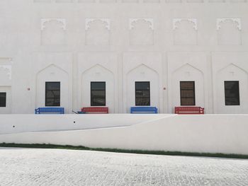 White building with windows