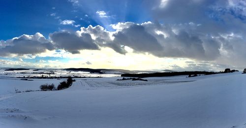 Panoramic view of beach against sky