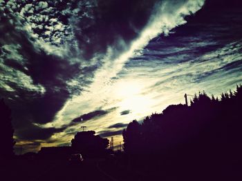 View of cloudy sky at sunset