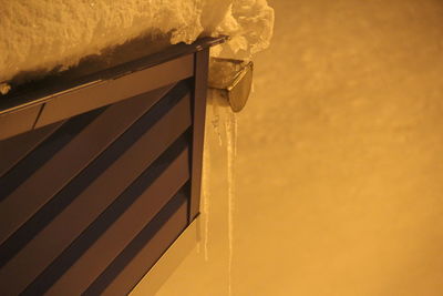 Low angle view of building against sky during sunset