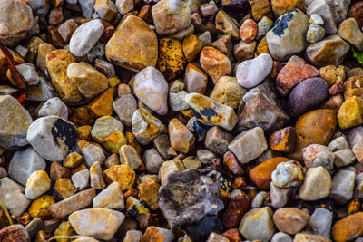 Full frame shot of pebbles