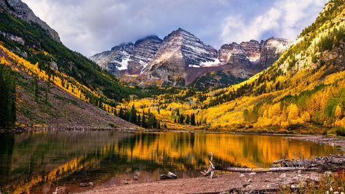 Maroon bells mountain view