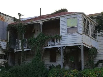 Low angle view of house against sky