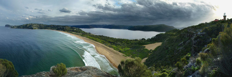 Panoramic view of sea against sky