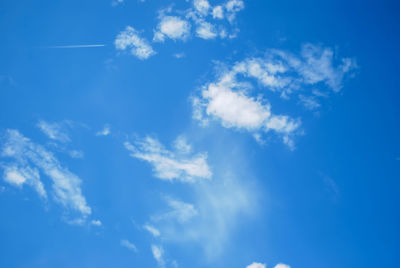 Low angle view of blue sky