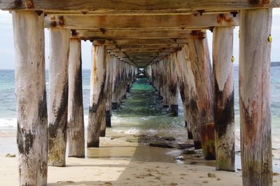 View of pier amidst sea