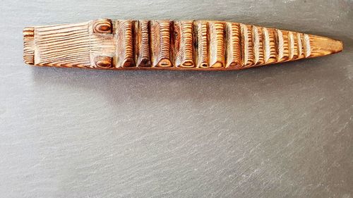 High angle view of black coffee on table