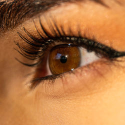 Close up of beautiful hazel eye