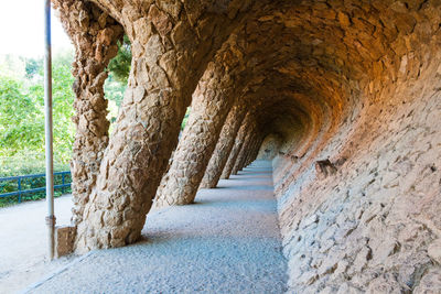 Rock formation on wall