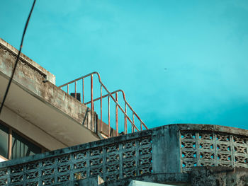 Low angle view of staircase against building