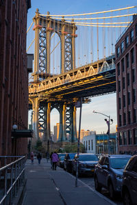 View over the brooklyn bridge on a sunset