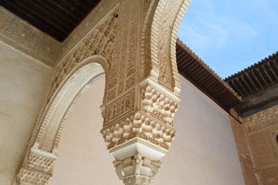 Low angle view of historical building against sky