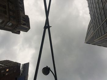 Low angle view of building against cloudy sky