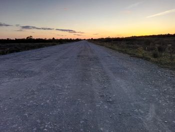 Country road at sunset