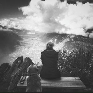 Man looking at sea