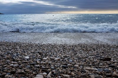 Scenic view of sea shore